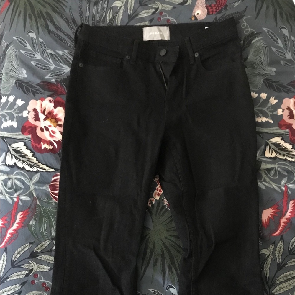 Ever lame kick crop black jeans 27 Regular